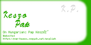 keszo pap business card